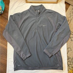 Men’s Nike fit therma size XXL light gray fleece quarter zip pullover